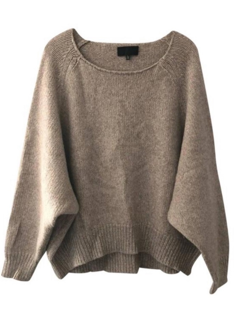 18-8 NILI LOTAN Wool Yak Blend Sweater Round Neck WOMENS L Beige Long Sleeve - Picture 2 of 15